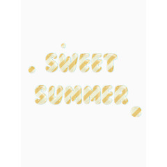 甜蜜夏天可爱艺术字体