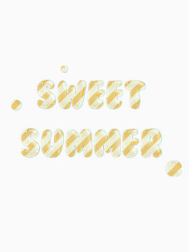 甜蜜夏天可爱艺术字体