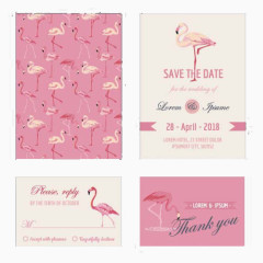 粉色邀请函设计