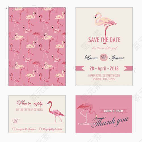 粉色邀请函设计