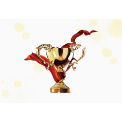 奖杯，奖杯彩带