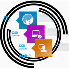 矢量商务数字图表