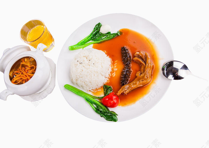 鸭爪青菜套餐