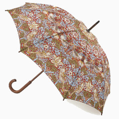 蓝红色花纹雨伞