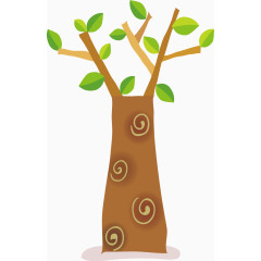 绿叶大树矢量图