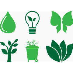 绿色节能图标矢量图