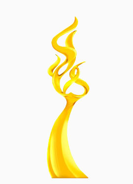 火焰创意联想奖杯设计