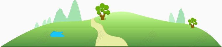 可爱风格手绘草坪