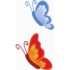 蝴蝶卡通矢量