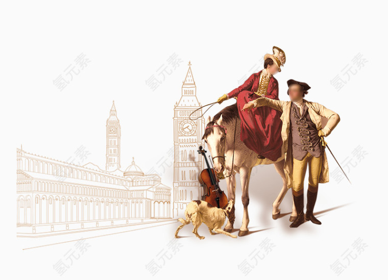 地产欧式线条城市