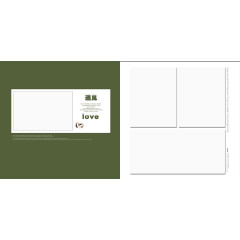 深绿色照片相册底板元素