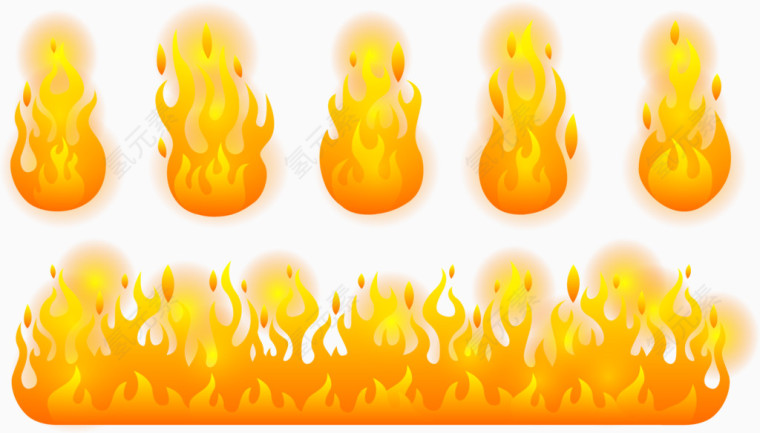 矢量黄色火