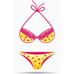 矢量手绘比基尼