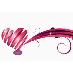 个性爱心条纹图案