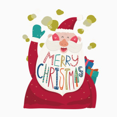 圣诞节 节日元素 圣诞老人 背景装饰 矢量图