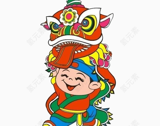 小孩舞狮