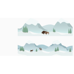 矢量图冰天雪地