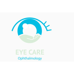 蓝色爱护眼睛公益标识