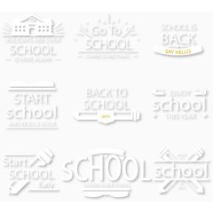 矢量手绘学校图标