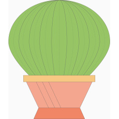 绿色植物盆栽贴纸