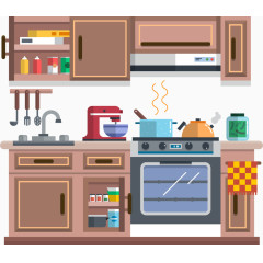 矢量一体化厨房