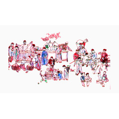 中国旧时代社会街边小巷