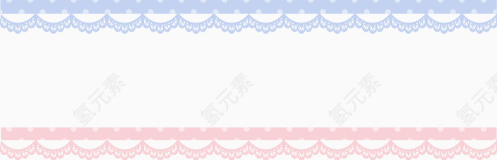 手绘紫色粉色花边图案