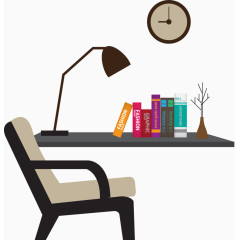 矢量简约书房