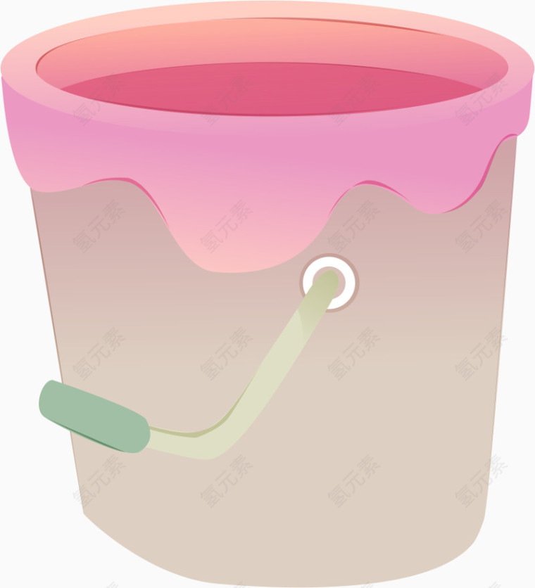 粉色油漆桶