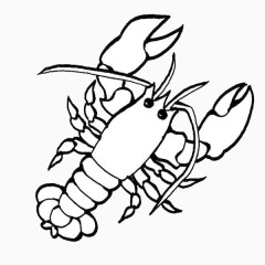 龙虾幼儿简笔画