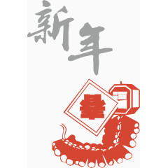 新年鞭炮矢量新年好