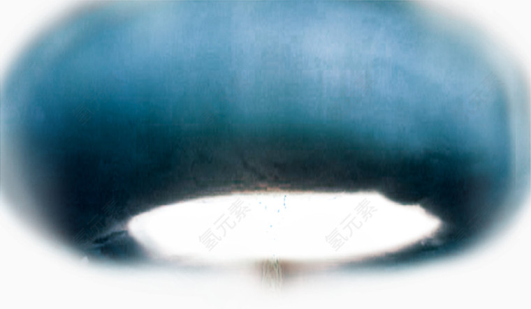 深蓝色圆柱装饰