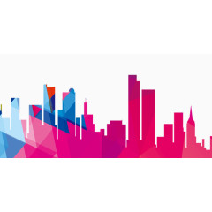 招聘海报城市剪影