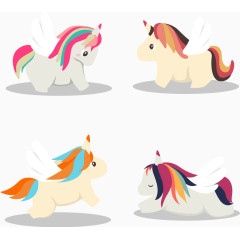 矢量手绘独角兽