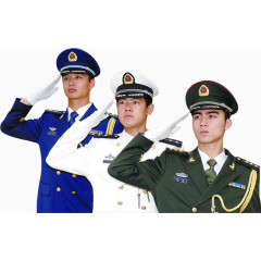 帅气的阅兵敬礼高清图片