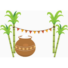 感恩节竹子与坛子