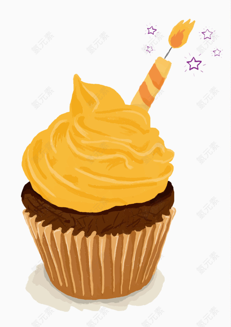 矢量纸杯蛋糕
