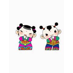 年画中的拜年小孩