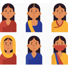 矢量图穆斯林女人