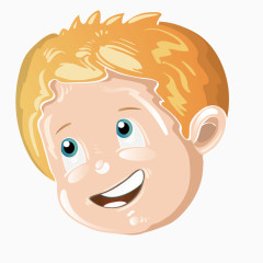 黄色矢量质感卡通男生头像