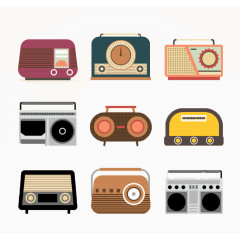 不同形状的收音机