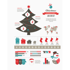 矢量圣诞节信息图元素