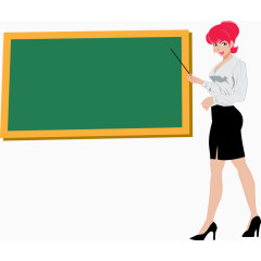 漂亮女老师矢量图