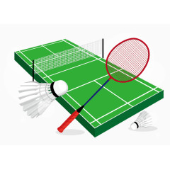 矢量羽毛球场地
