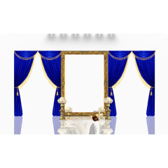 蓝色婚礼布置装饰