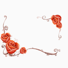 玫瑰花 边框