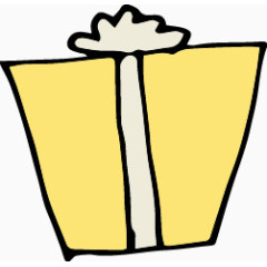 矢量冬季卡通黄礼盒