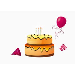 卡通生日蛋糕矢量