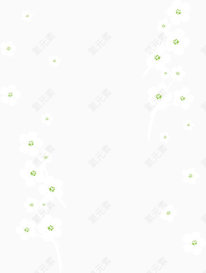 浅色小清新花卉图片素材