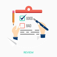 矢量扁平面试插画